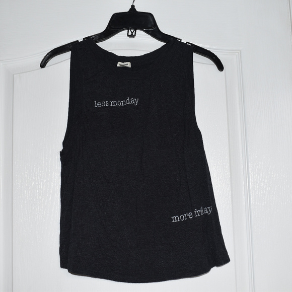 Less Monday, More Friday Garage Charcoal Tank Top (Size Small) - Picture 1 of 5